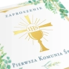 Zaproszenia komunijne pierwsza komunia święta IHS 10x